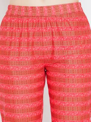 Prakhya Women's Printed Long Straight Rayon Kurta Set 6