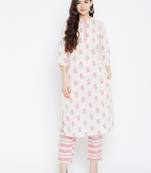Prakhya Women's Printed Long Straight Rayon Kurta Set