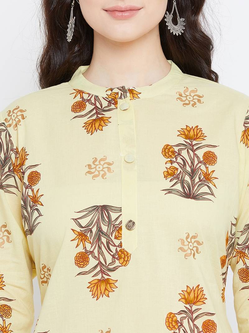 Prakhya Women's Printed Long Straight Rayon Kurta Set