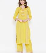 Prakhya Women's Embroidered Long Straight Rayon Kurta