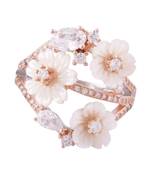 Flower Mesh Silver Ring-FRL133