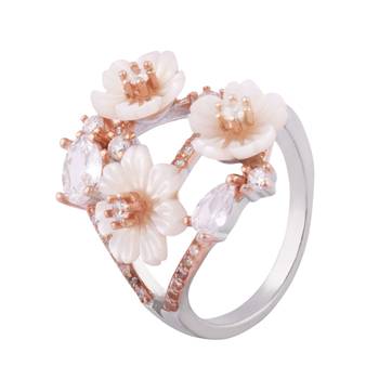 Flower Mesh Silver Ring-FRL133 2