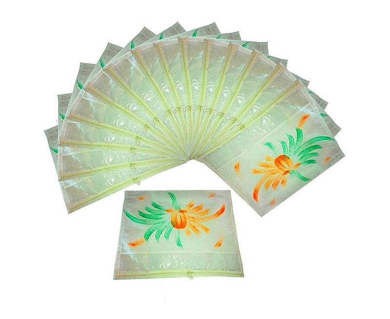 Atorakushon    Non Woven Printed Fabric Shirt Cover Single Saree Cover Jeans Trousers Clothes Organizer Pack Of 15