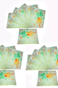 Atorakushon    Non Woven Printed Fabric Shirt Cover Single Saree Cover Jeans Trousers Clothes Organizer Pack Of 18