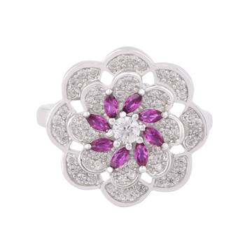 Rosy Silver Ring-FRL131 1