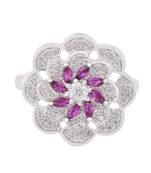 Rosy Silver Ring-FRL131