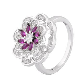 Rosy Silver Ring-FRL131 2