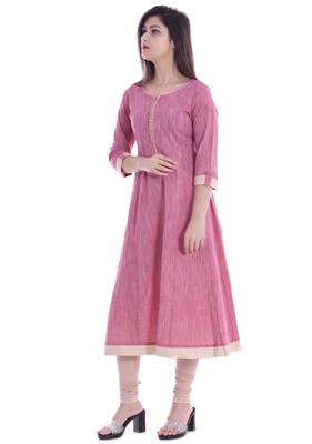 new kesariya plain  kurta 3