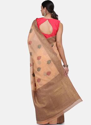 Coral Cotton Traditional Saree 6
