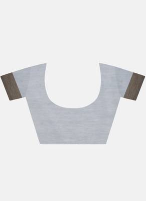 Grey Cotton Traditional Saree 6