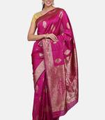 Magenta  Cotton Traditional Saree
