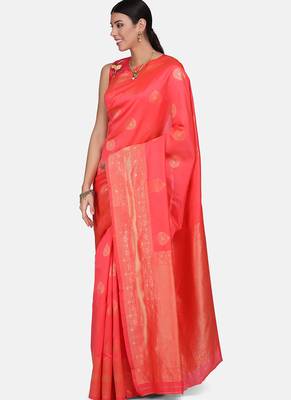 Pink Cotton Traditional Saree 3