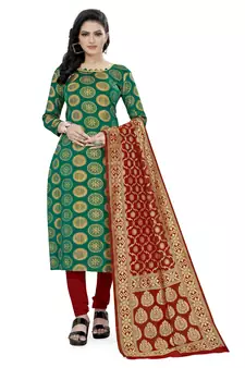 Green jacquard  Art Silk salwar
