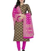 Black jacquard Art Silk salwar