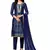 Blue woven jacquard salwar