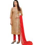 Beige gota faux chanderi salwar