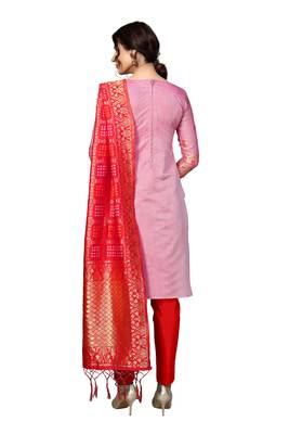 Pink woven jacquard salwar 2