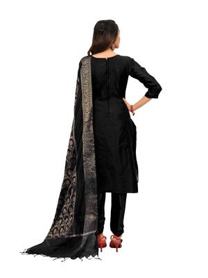 Black woven jacquard salwar 2