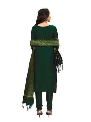 Green woven jacquard salwar 2