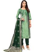 Light-green woven jacquard salwar