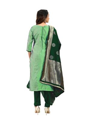 Light-green woven jacquard salwar 2