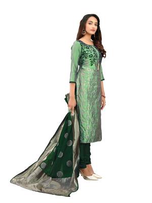 Light-green woven jacquard salwar 3