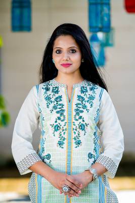 White screen print cotton salwar 2