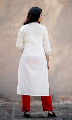 White screen print cotton salwar 2