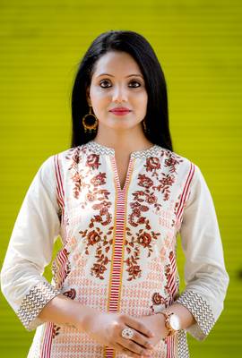 White screen print cotton salwar 3