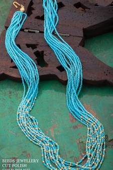 Blue agate necklaces