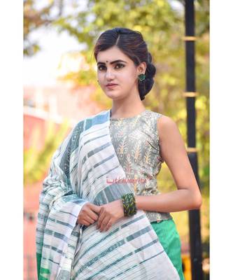 Bright Green Eri Tussar 2