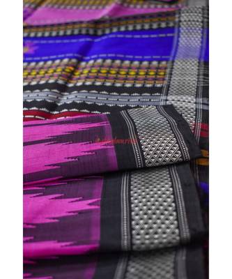 Pink Black Double Anchal Berhampuri 4