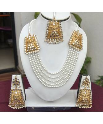 Multiple Pearl Chain Necklace Set 1