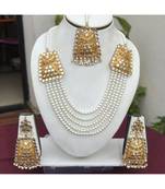 Multiple Pearl Chain Necklace Set