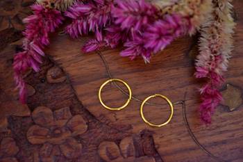 COMBO of 2 Circular Gold Plated Designer Nose Ring 1