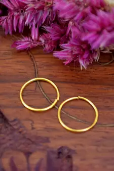 COMBO of 2 Circular Gold Plated Designer Nose Ring