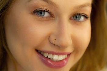 COMBO of 2 Circular Gold Plated Designer Nose Ring 1