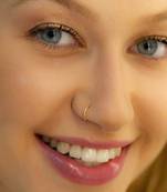 COMBO of 2 Circular Gold Plated Designer Nose Ring