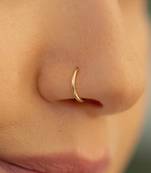 COMBO of 2 Circular Gold Plated Designer Nose Ring