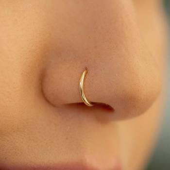 COMBO of 2 Circular Gold Plated Designer Nose Ring 2