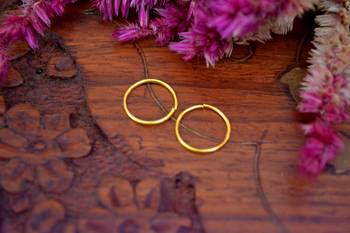COMBO of 2 Circular Gold Plated Designer Nose Ring 1