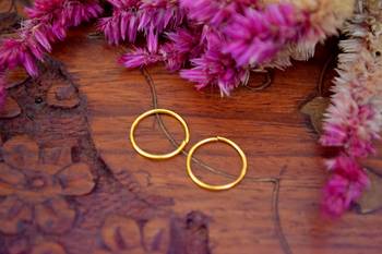COMBO of 2 Circular Gold Plated Designer Nose Ring 2