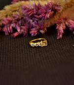 Designer stone studded premium gold plated diamond nose-ring or nose pin