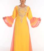 Eleagnt Modern Arabic Kaftan Dress For Women Wedding Gown