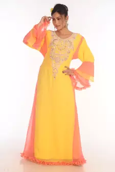 Eleagnt Modern Arabic Kaftan Dress For Women Wedding Gown