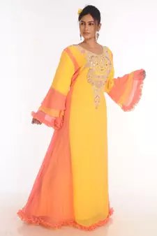Eleagnt Modern Arabic Kaftan Dress For Women Wedding Gown