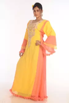 Eleagnt Modern Arabic Kaftan Dress For Women Wedding Gown