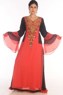 Popular Modern Kaftan Farasha Maxi Zari Work Vary Fancy Abaya Dress 1