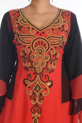 Popular Modern Kaftan Farasha Maxi Zari Work Vary Fancy Abaya Dress 3