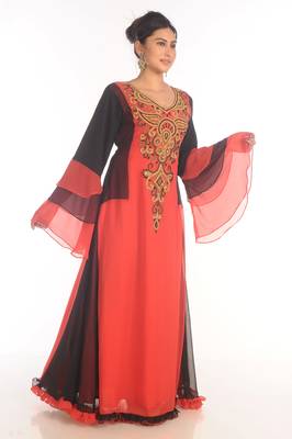 Popular Modern Kaftan Farasha Maxi Zari Work Vary Fancy Abaya Dress 4